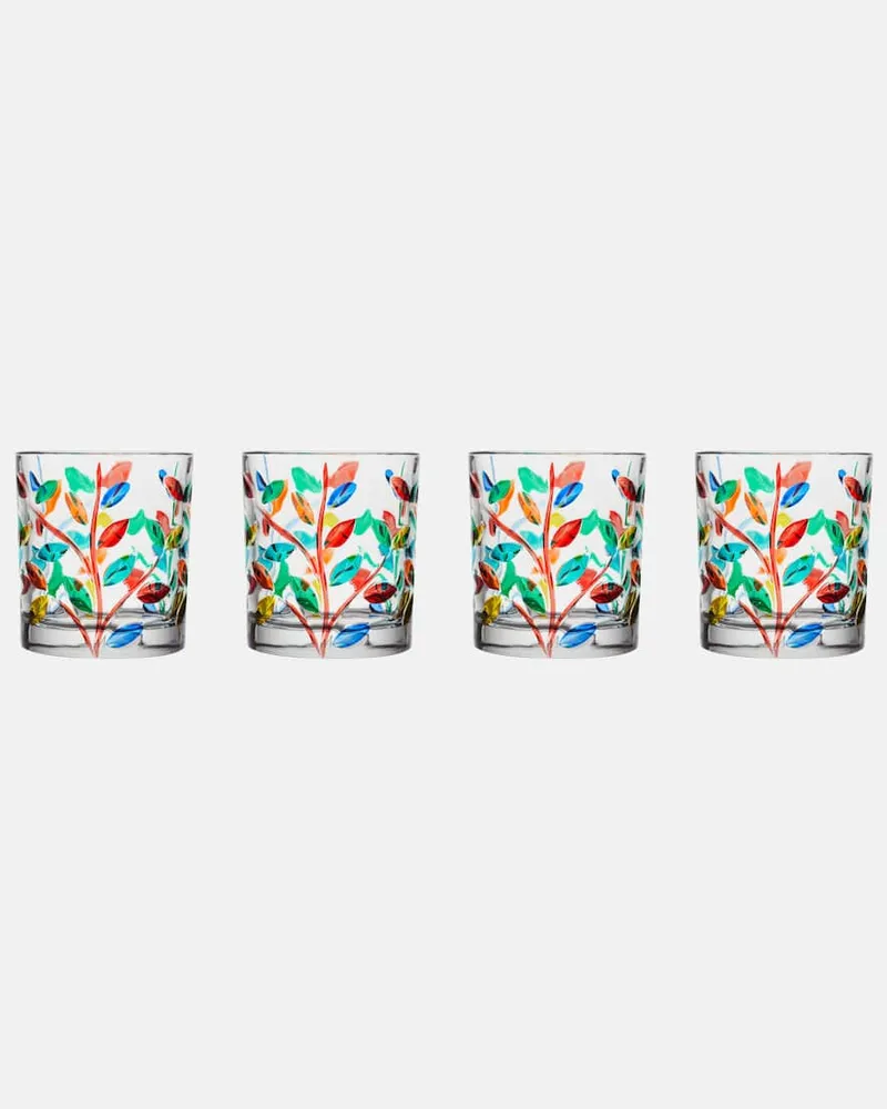 Les-Ottomans Set aus vier Tumbler-Gläsern Multicolor
