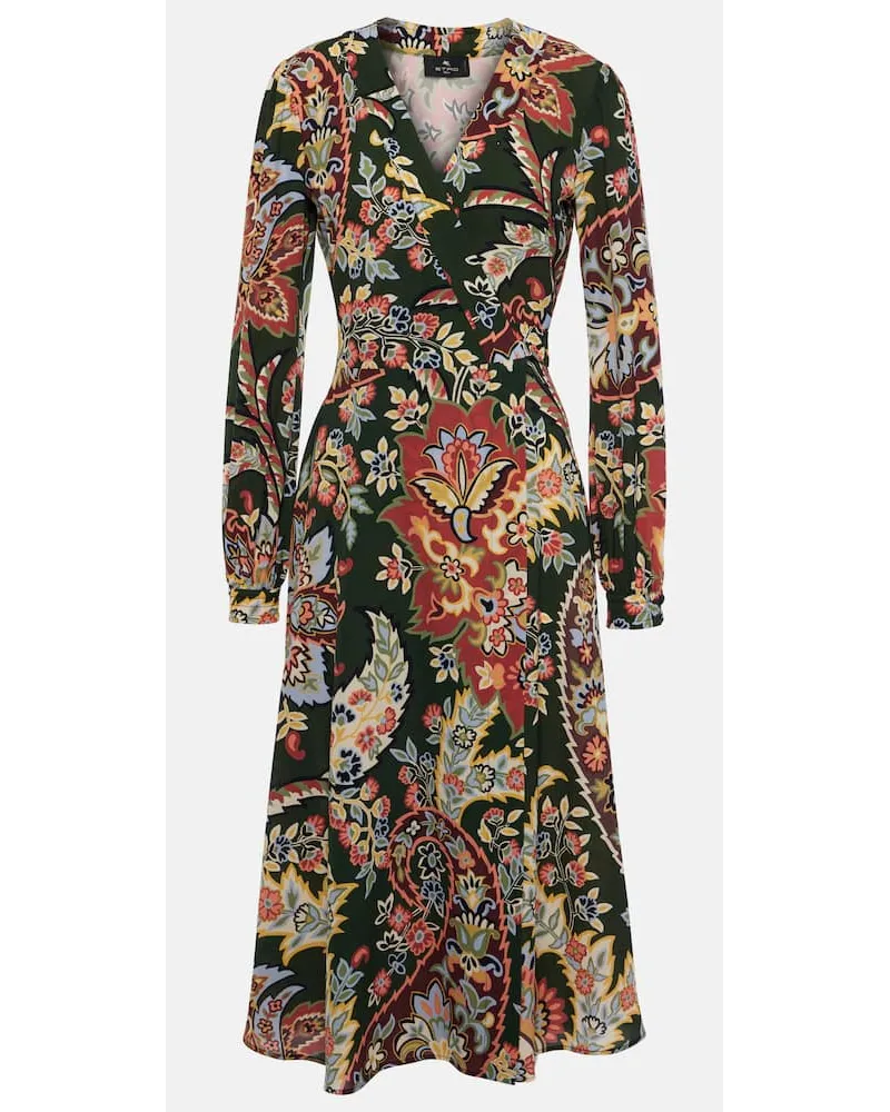 Etro Bedrucktes Wickelkleid Multicolor