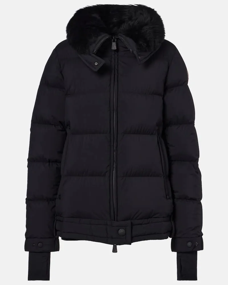Moncler Skijacke Arabbas mit Shearling Schwarz