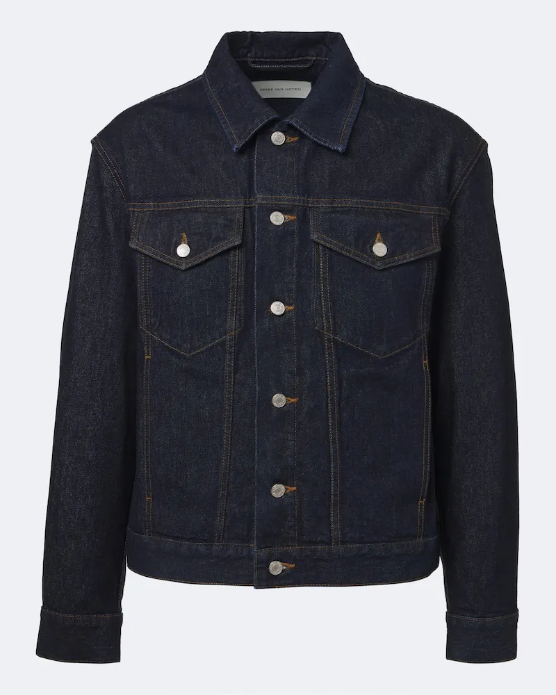 Dries van Noten Jeansjacke Blau