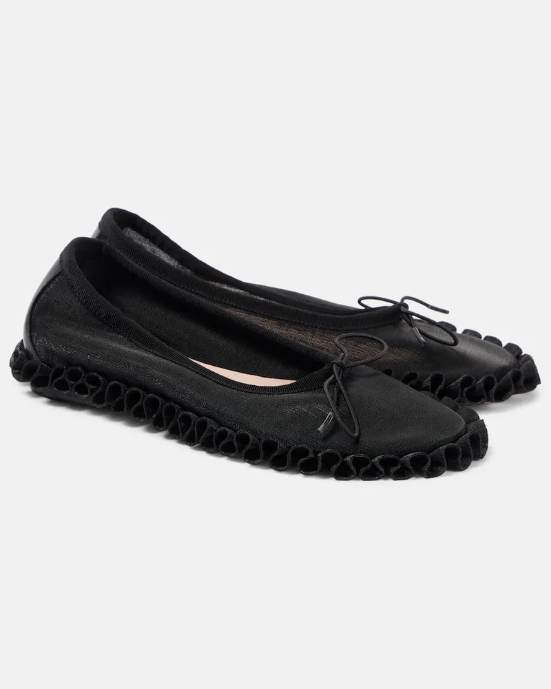 Simone Rocha Ballerinas aus Mesh Schwarz