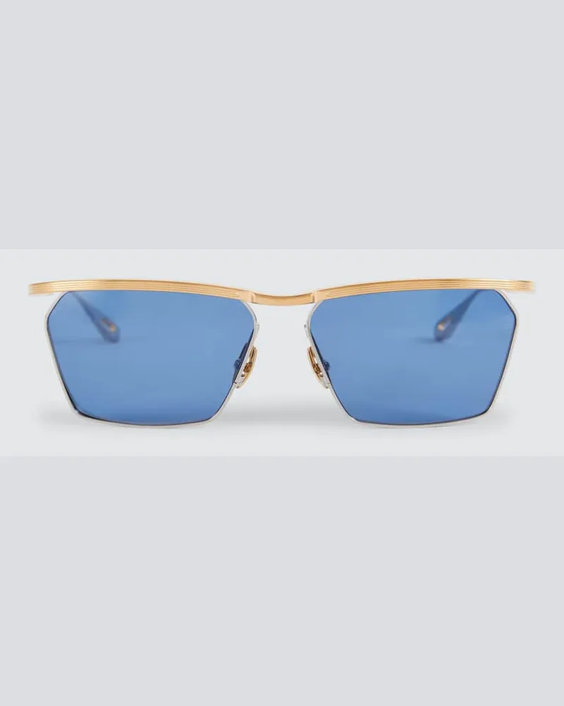 Jacques Marie Mage Eckige Sonnenbrille Bresson Gold