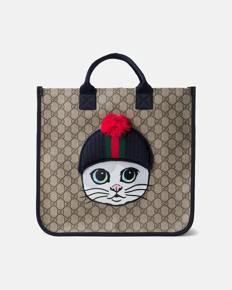 Gucci GG Shopper aus Canvas Braun