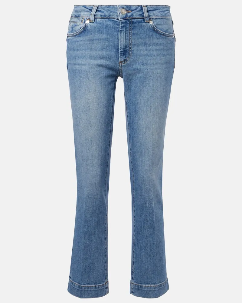 SPORTMAX Low-Rise Bootcut Jeans Schermo Blau