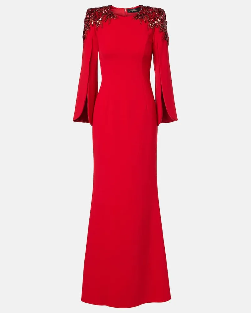 Jenny Packham Verzierte Robe Adeline Rot