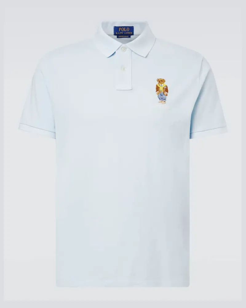Ralph Lauren Polohemd Polo Bear aus Baumwoll-Piqué Blau