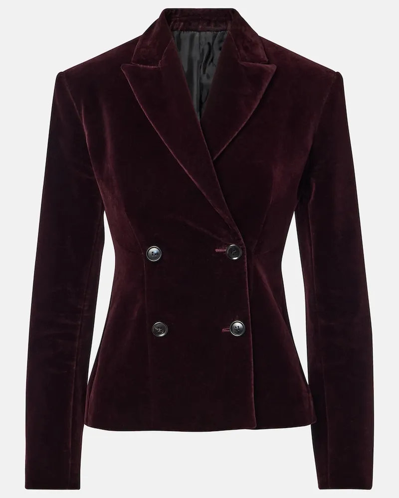 Alaïa Alaïa Jacke aus Baumwollsamt Burgunderrot