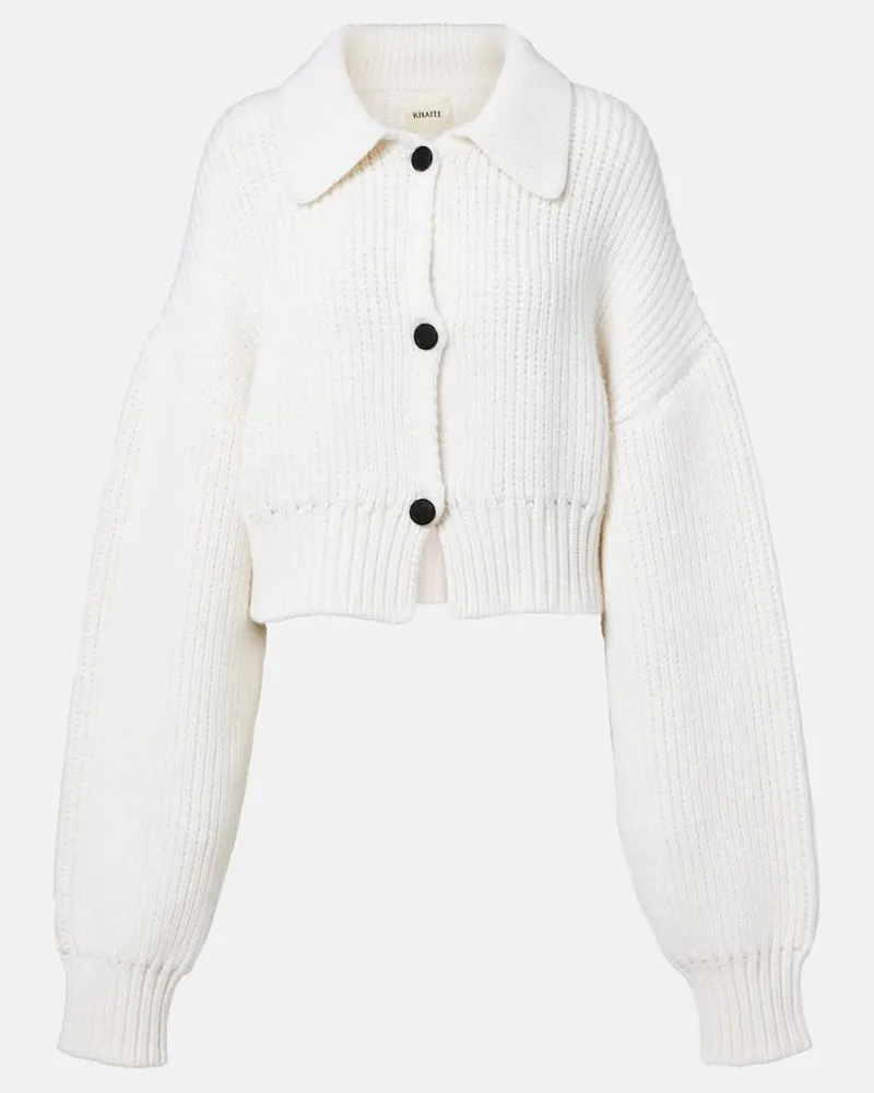 KHAITE Cardigan Pome aus Kaschmir Weiß