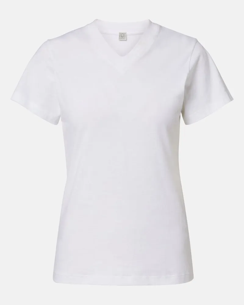 Totême T-Shirt aus Baumwoll-Jersey Weiß