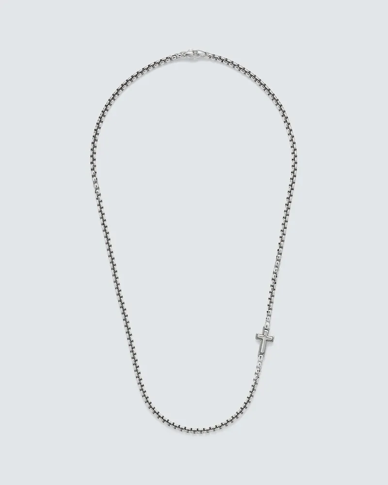 David Yurman Halskette Cross Station aus Sterlingsilber Silber