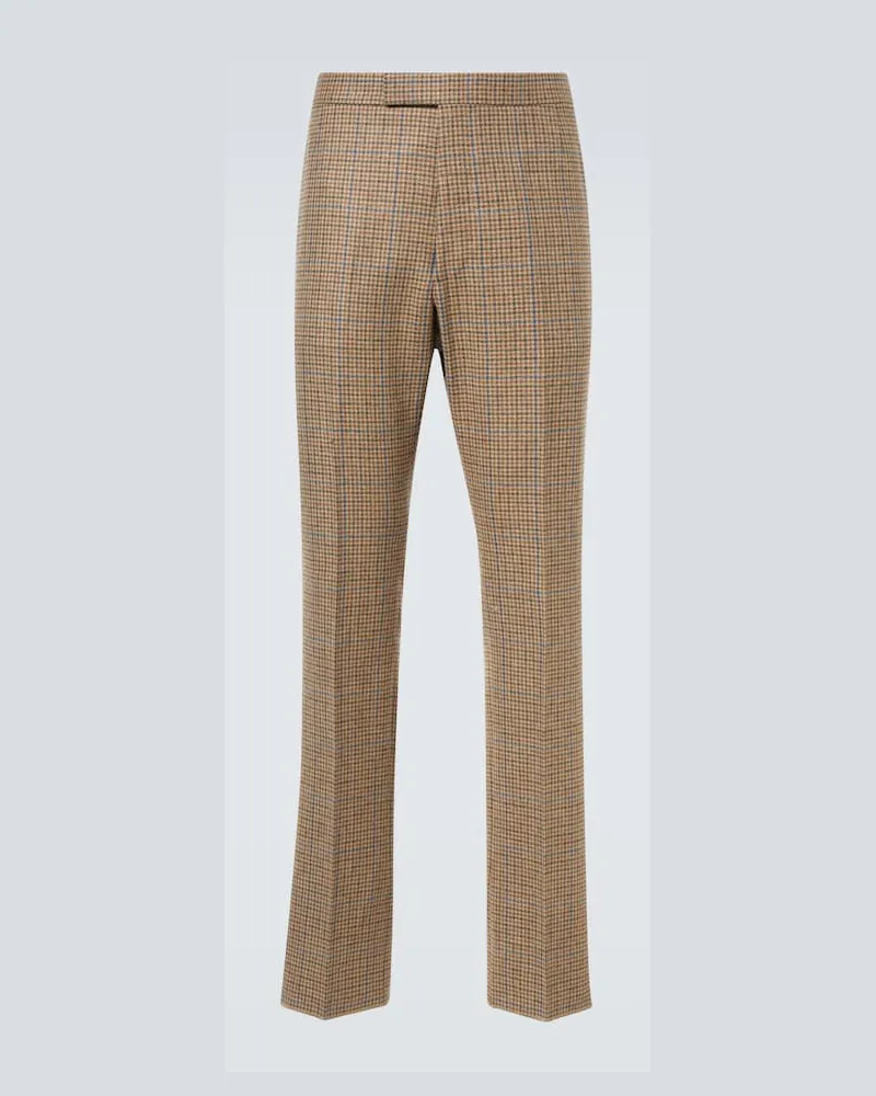 Thom Browne Gerade Hose aus Wolle Braun