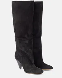 Proenza Schouler Stiefel Cone 90 aus Veloursleder Schwarz