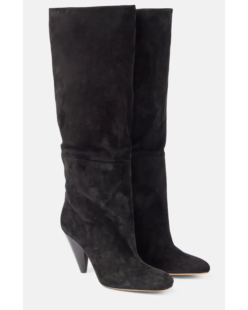 Proenza Schouler Stiefel Cone 90 aus Veloursleder Schwarz