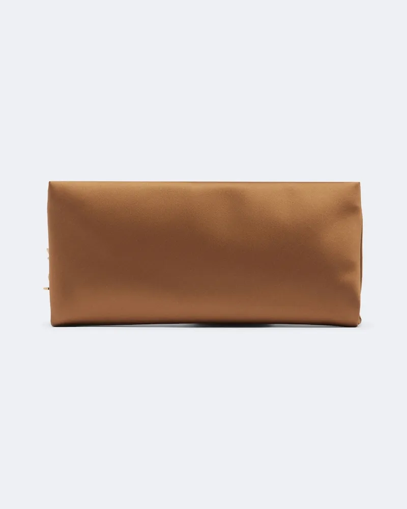 Saint Laurent Clutch Evening aus Satin Braun