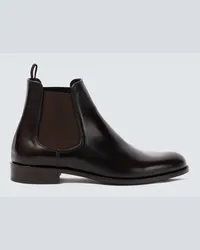 Giorgio Armani Chelsea Boots aus Leder Braun