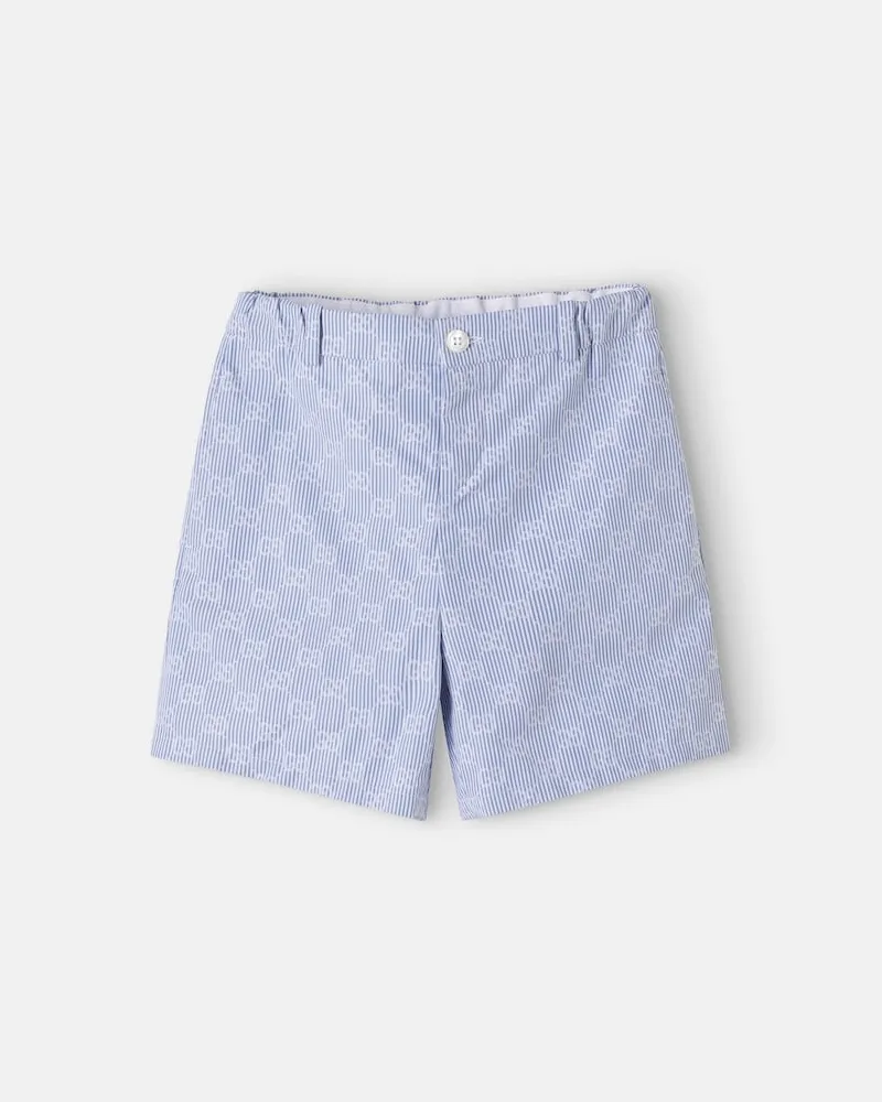 Gucci Bermuda-Shorts GG aus Baumwollpopeline Blau
