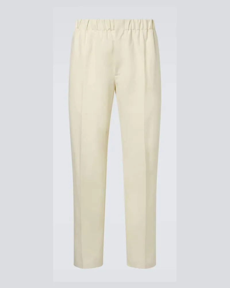 Jil Sander Hose aus Baumwolle Weiß