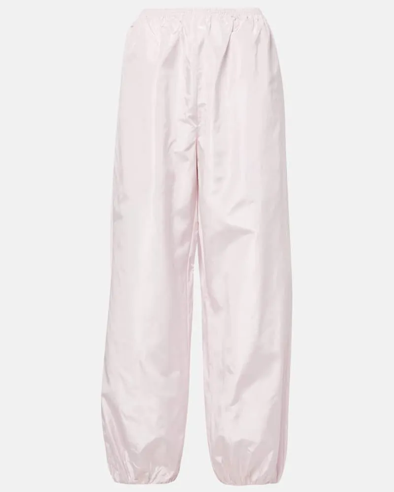 Alaïa Alaïa Weite Hose Balloon aus Seide Rosa