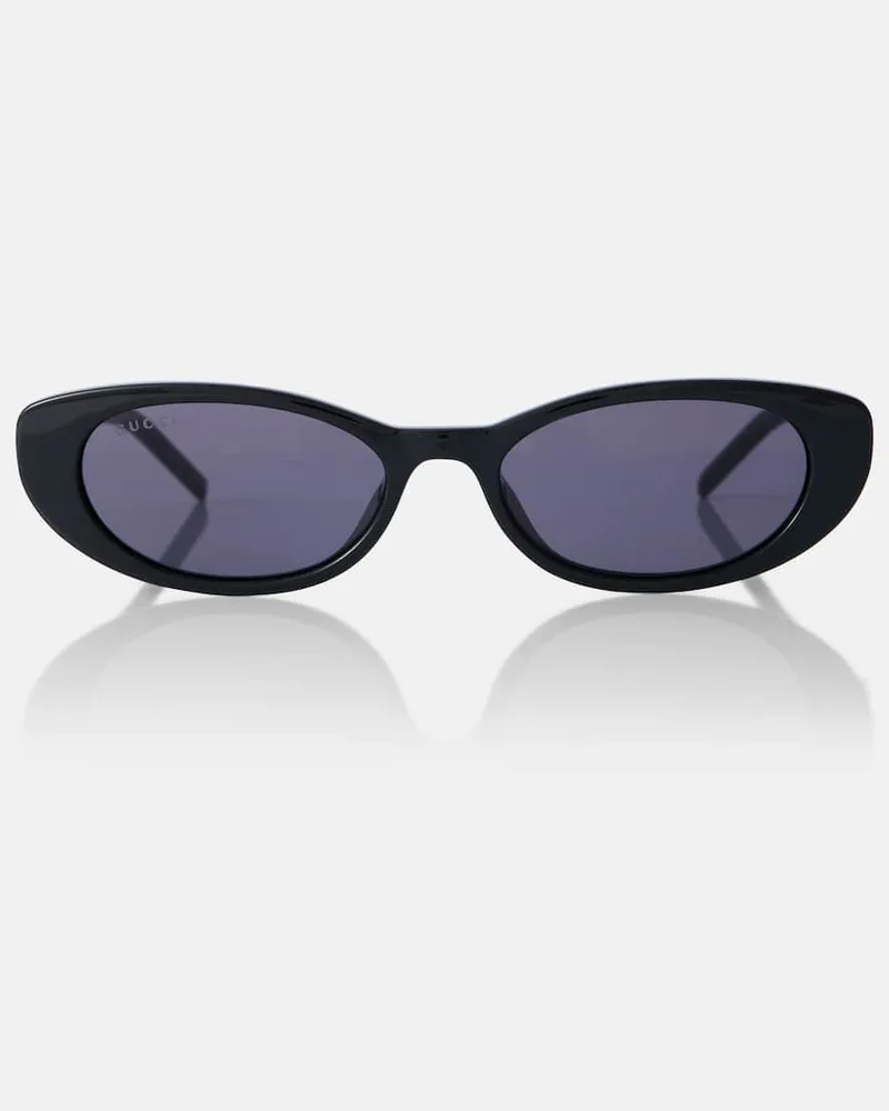 Gucci Cat-Eye-Sonnenbrille mit Kristallen Schwarz
