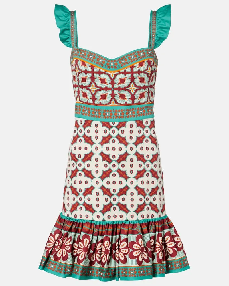 La DoubleJ Bedrucktes Minikleid Mini Gingerbread Multicolor