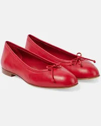 Manolo Blahnik Ballerinas Veralli Verona aus Leder Rot