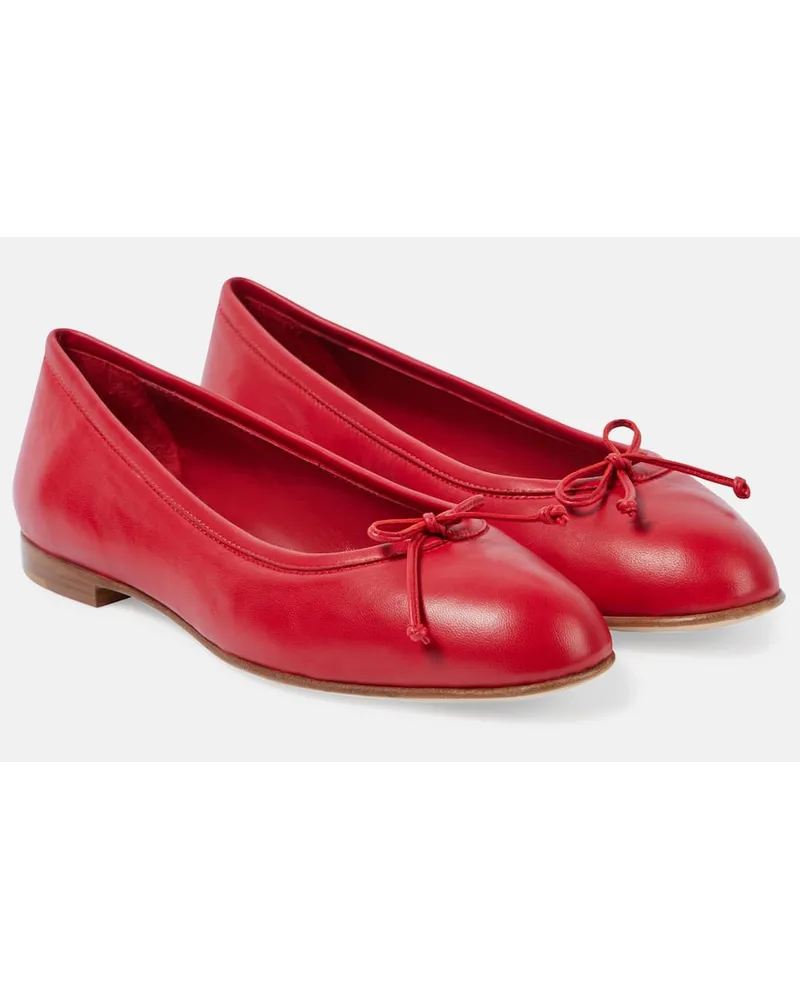 Manolo Blahnik Ballerinas Veralli Verona aus Leder Rot