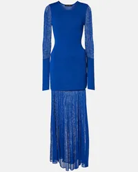 Proenza Schouler Maxikleid Anita aus Strick Blau