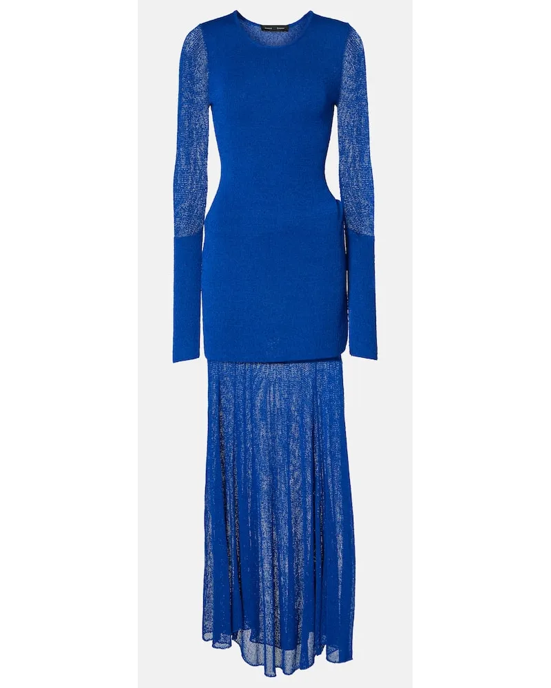 Proenza Schouler Maxikleid Anita aus Strick Blau