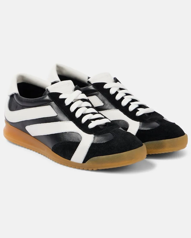 Proenza Schouler Sneakers Track aus Leder mit Veloursleder Schwarz