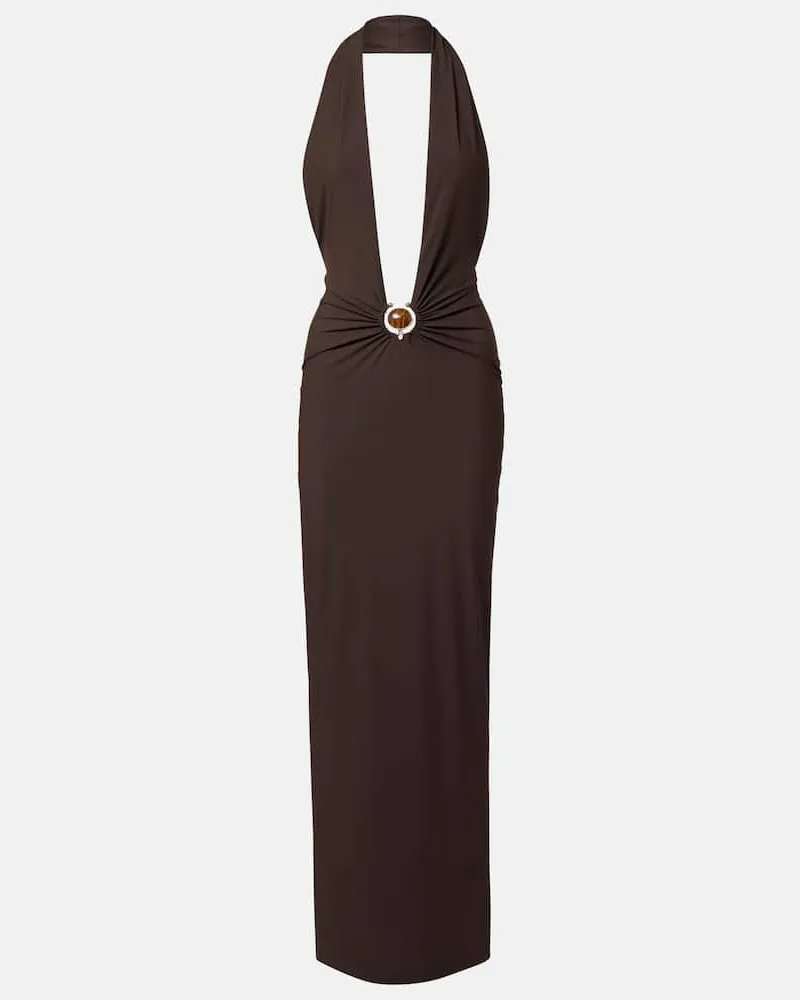 Christopher Esber Verziertes Maxikleid Braun