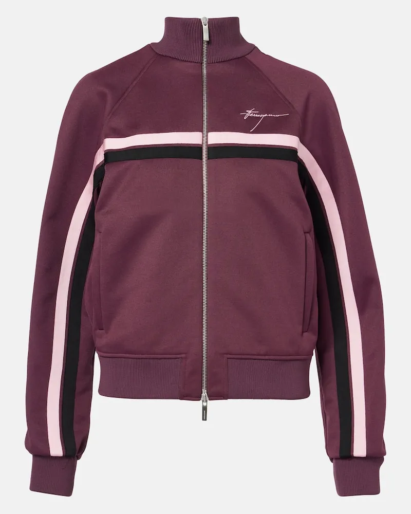 Ferragamo Trainingsjacke aus Jersey Burgunderrot