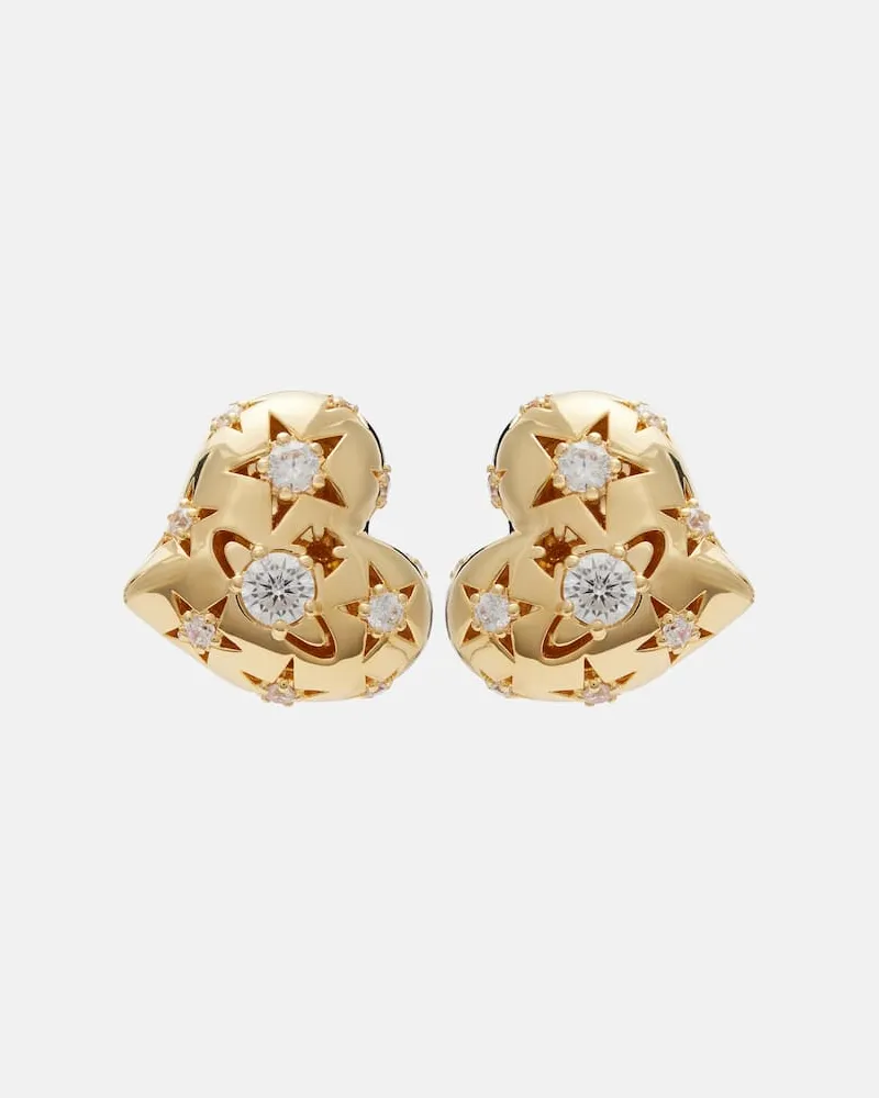 Vivienne Westwood Ohrringe Lee mit Kristallen Gold