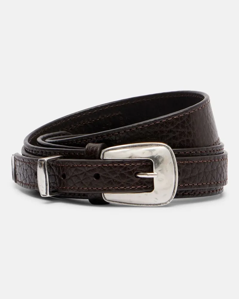 Christophe Lemaire Gürtel aus Leder Braun