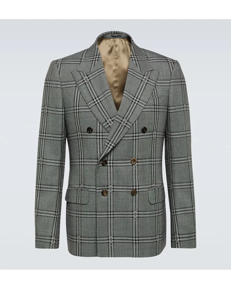 Gucci Blazer Horsebit aus Wolle Multicolor