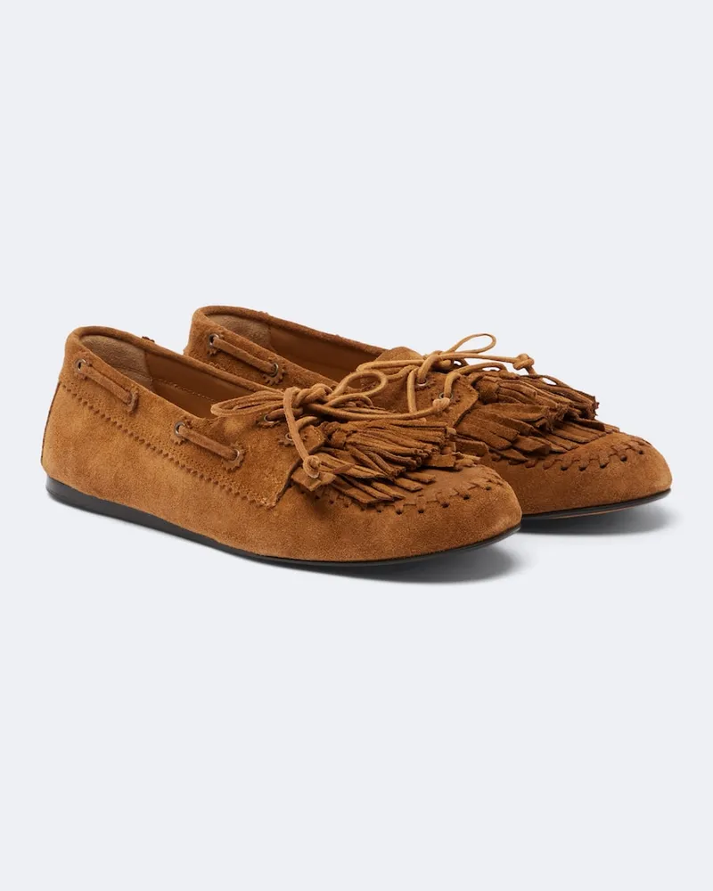 Isabel Marant Bootsschuhe Fersi aus Veloursleder Braun