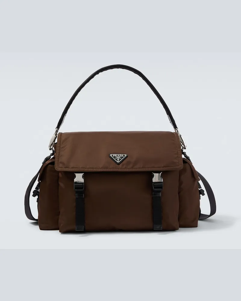 Prada Messenger Bag Prada Explore aus Re-Nylon Braun