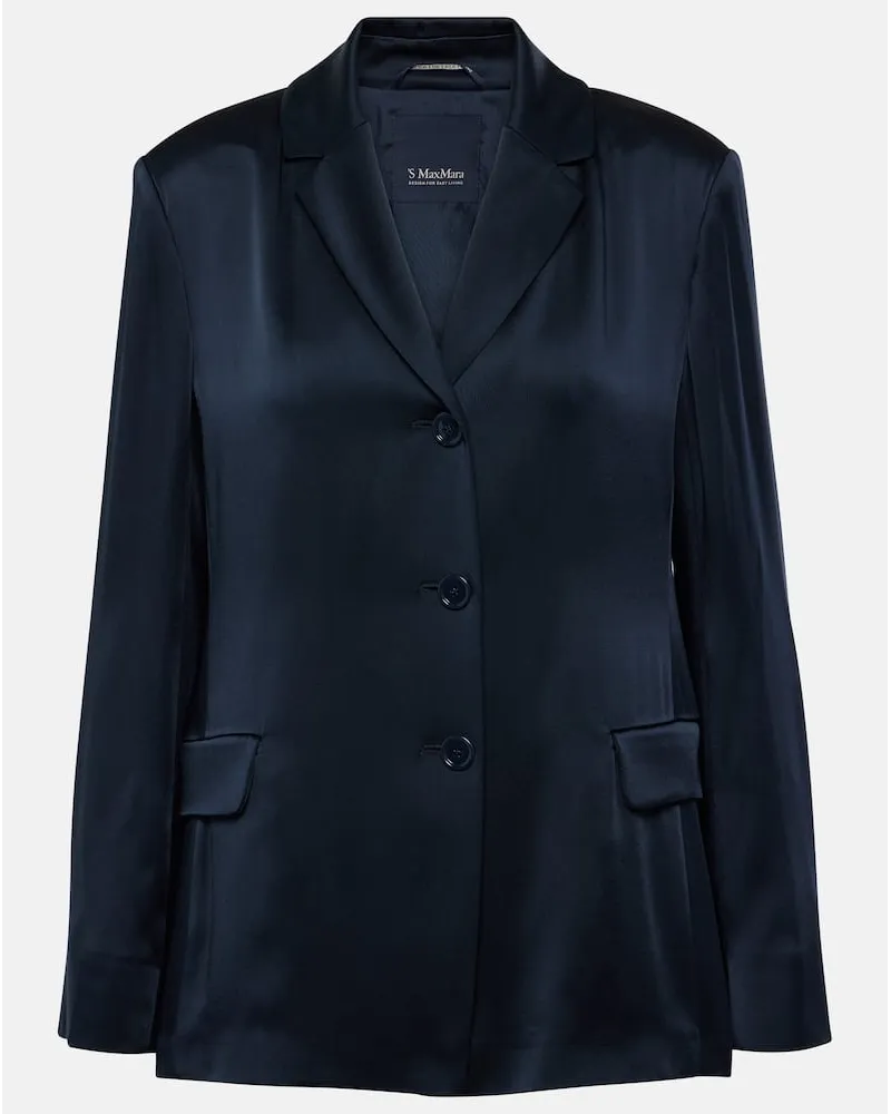 Max Mara Blazer Guido aus Satin Blau