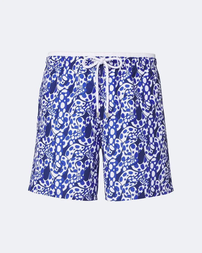 Vilebrequin Bedruckte Badeshorts Moka Blau
