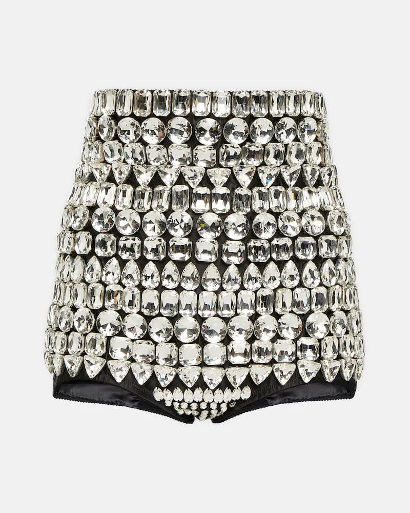 Dolce & Gabbana X Kim Shorts mit Kristallen Metallic