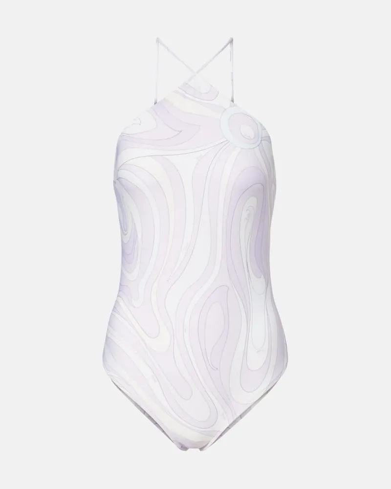 Emilio Pucci Badeanzug Marmo Lila