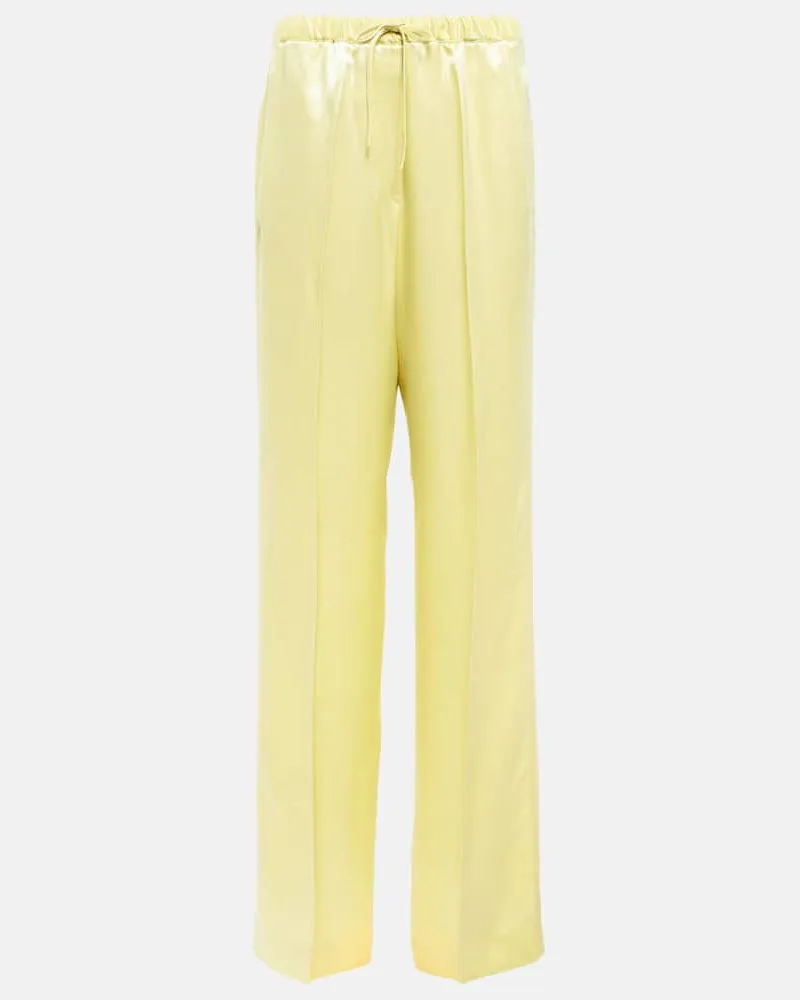 Jil Sander Hose aus Satin Grün
