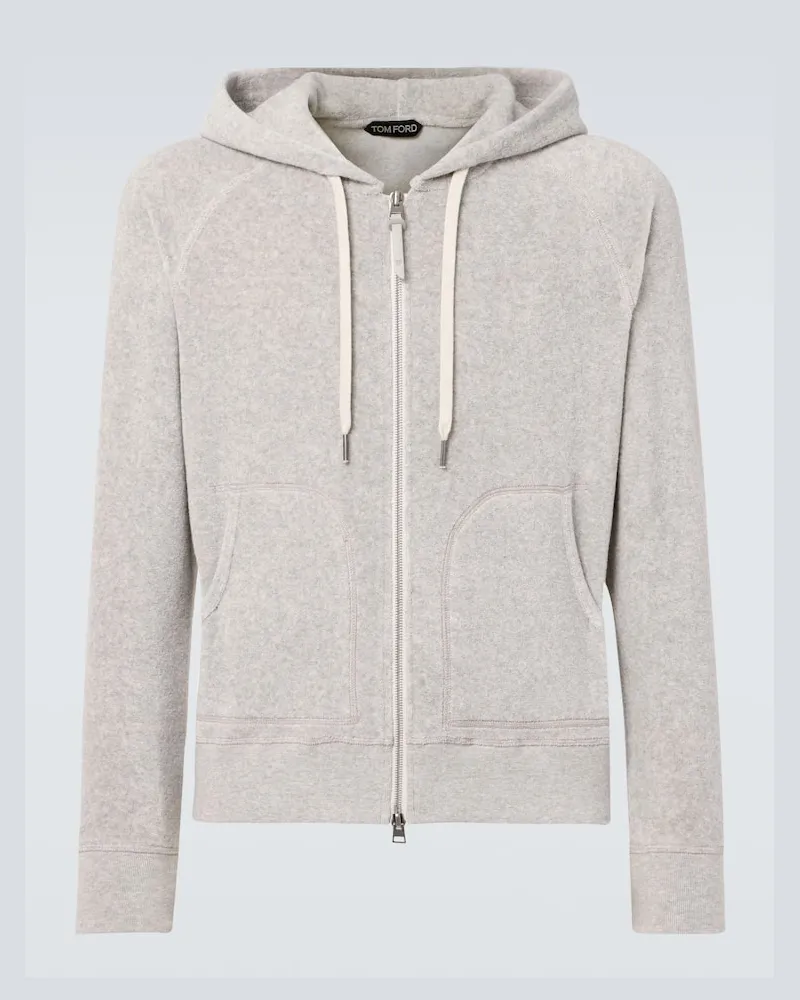 Tom Ford Kapuzenjacke aus Frottee Grau