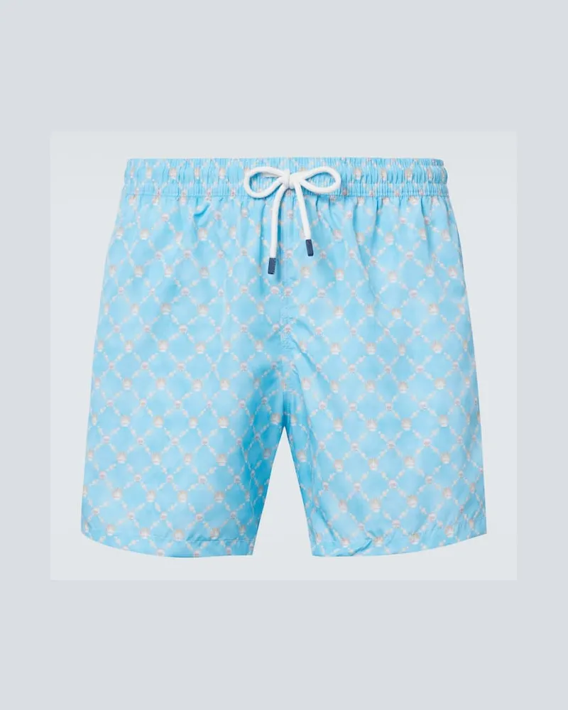 Fedeli Bedruckte Badeshorts Madeira Blau