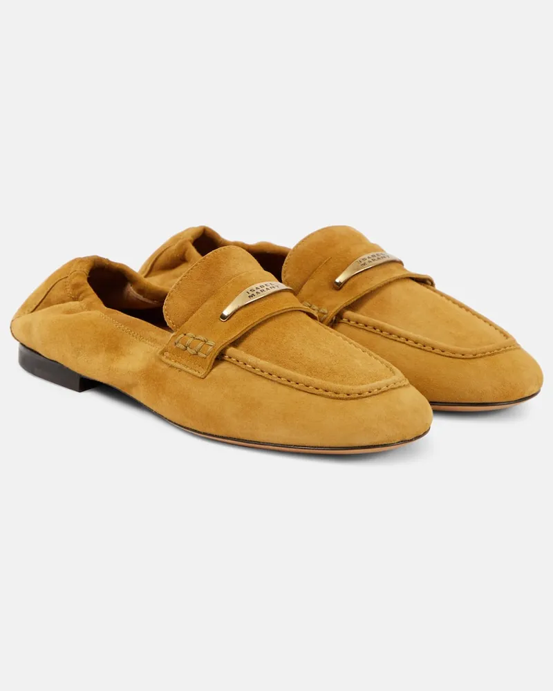 Isabel Marant Loafers Iseri aus Veloursleder Gelb