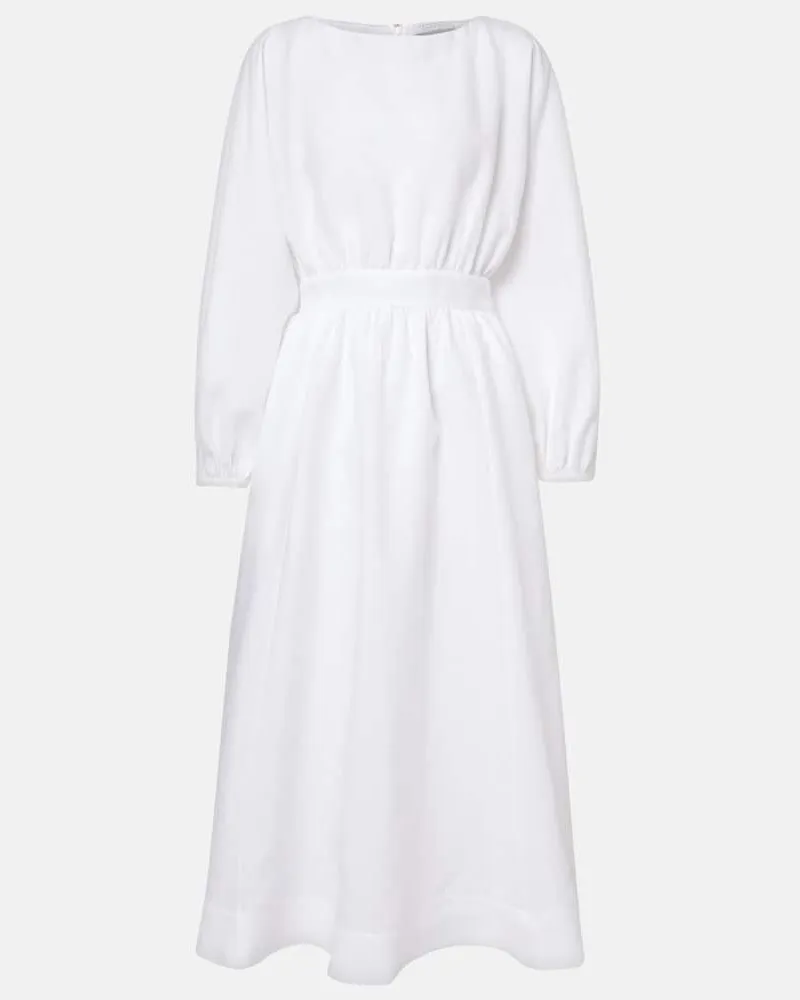 Gabriela Hearst Maxikleid Ahmose aus Leinen Weiß