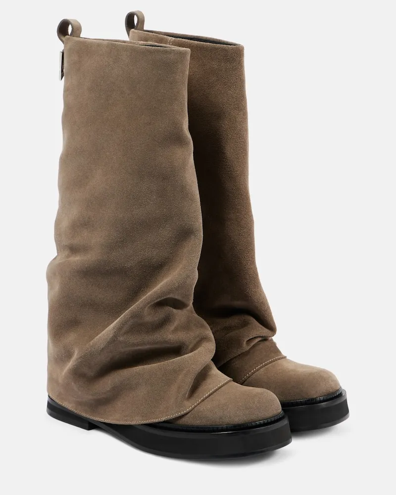 ATTICO Stiefel Robin aus Veloursleder Braun