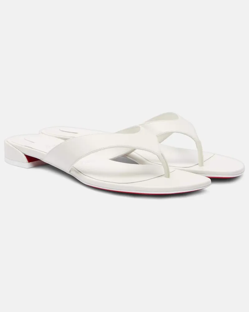 Christian Louboutin Sandalen Sweet Janetonga aus Leder Weiß
