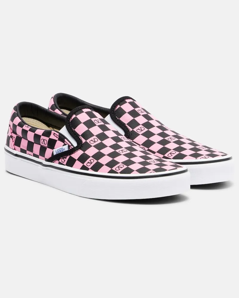 Valentino Garavani X Vans Slip-Ons VLogo aus Canvas Rosa