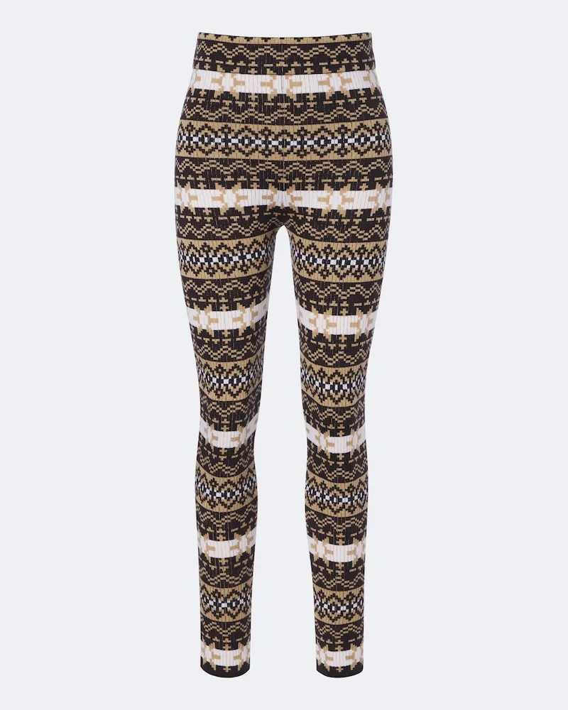 Jean Paul Gaultier Gestrickte Leggings aus Schurwolle Braun
