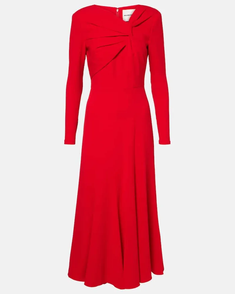 Roland Mouret Midikleid aus Cady Rot